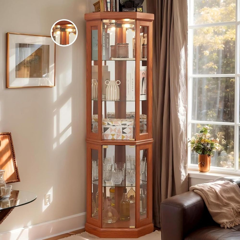 Wine & Beer Shop - 70 Tall Illuminated Glass Display Case