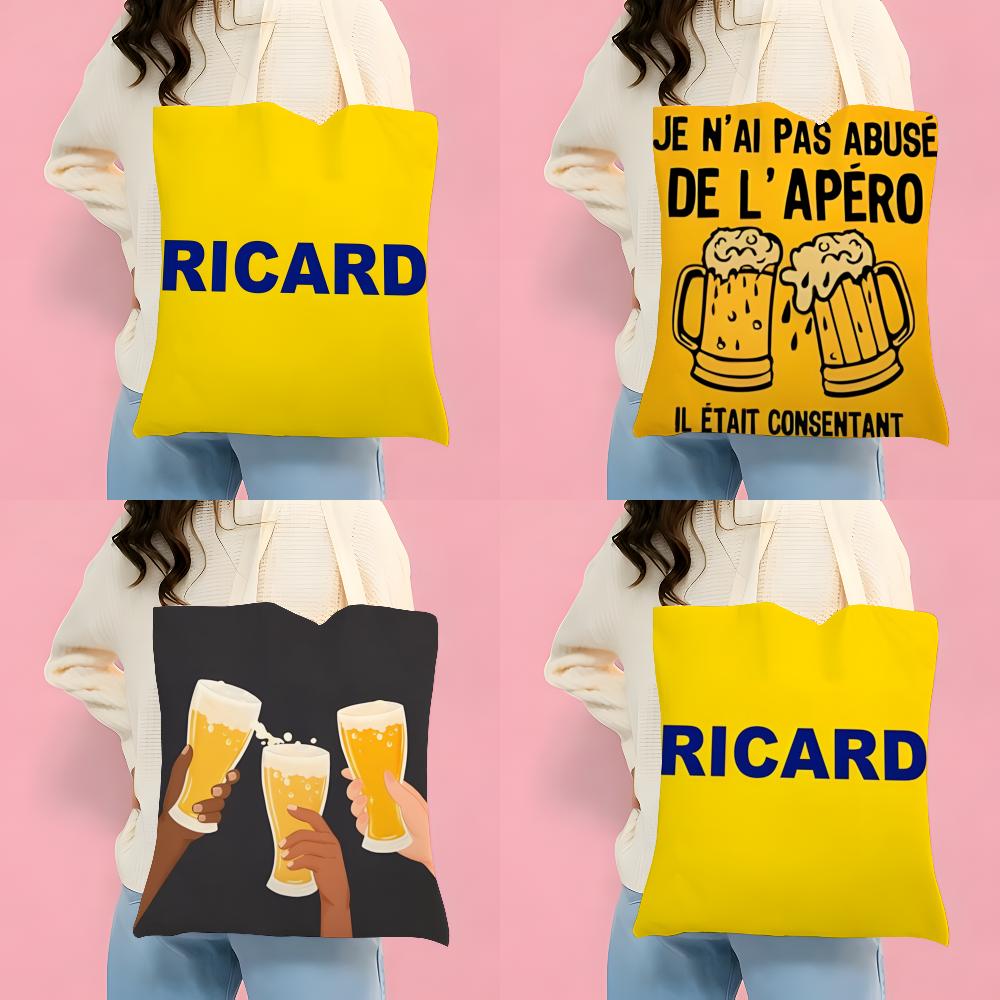 Wine Beer Type - Storage Bags Double-Sided Printed Canvas Tote