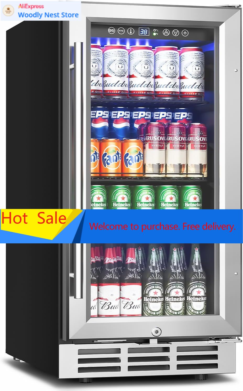 15 Inch Beverage Refrigerator  - Wine Beer Fridge Under Counter 리뷰 및 가격
