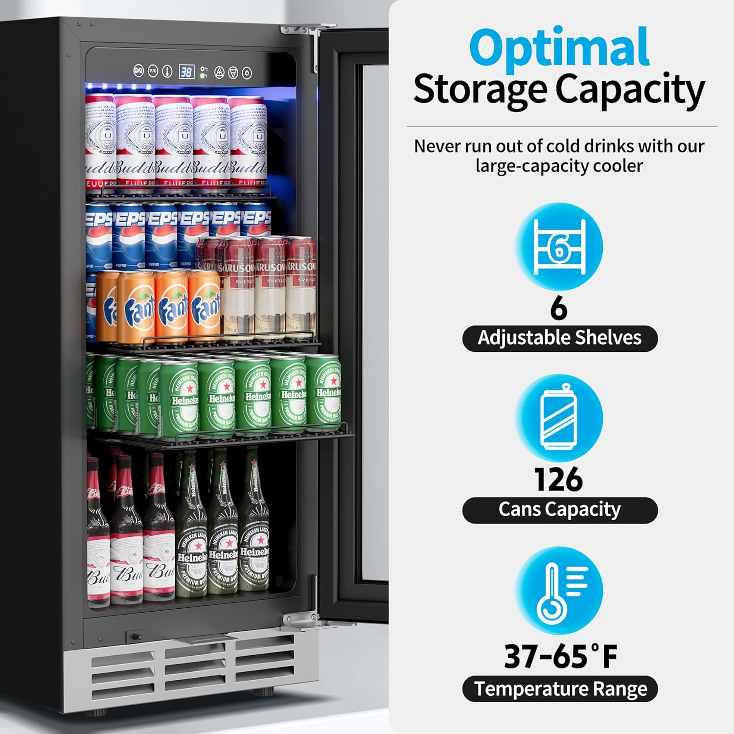 15 Inch Beverage Refrigerator  - Wine Beer Fridge Under Counter 리뷰 및 가격