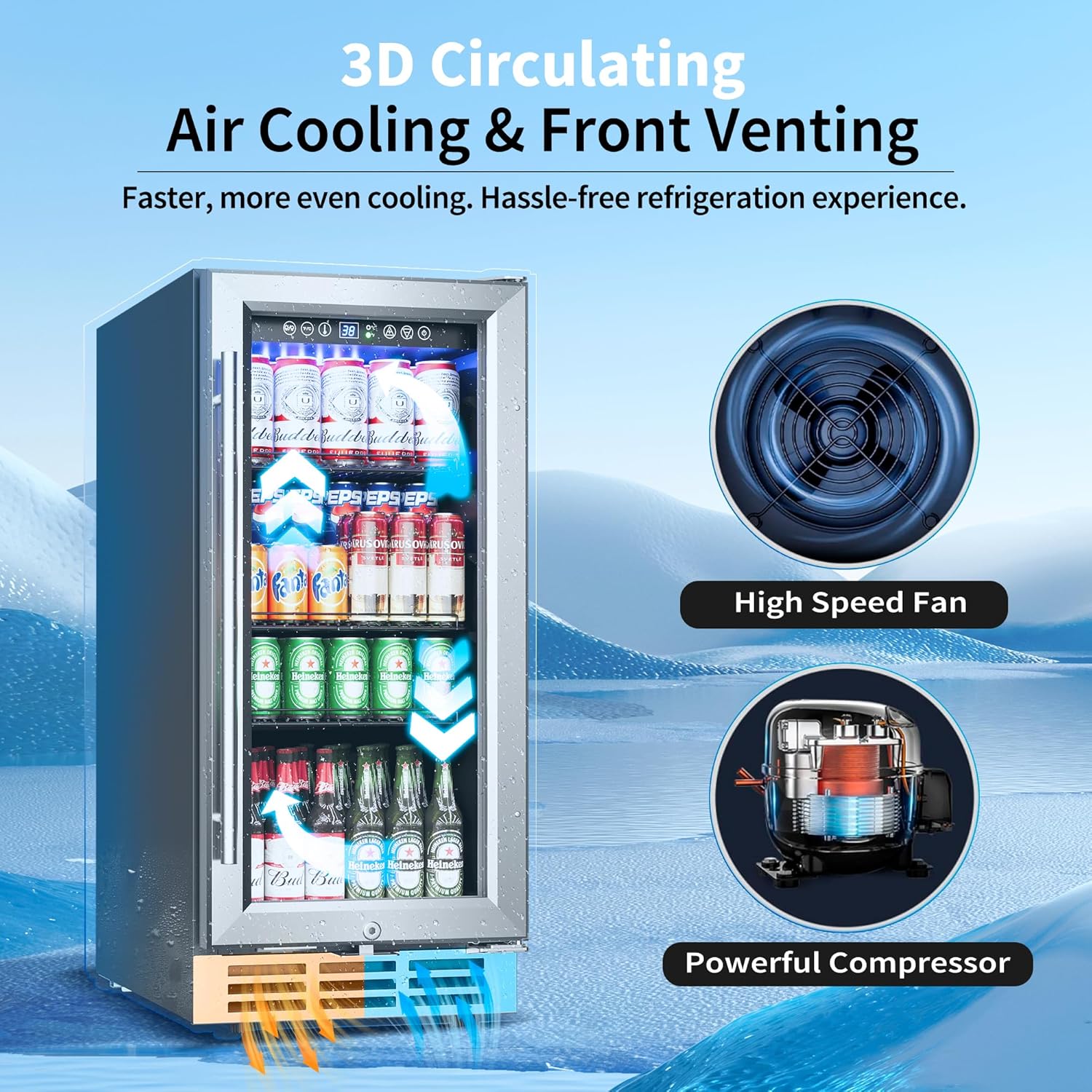 15 Inch Beverage Refrigerator  - Wine Beer Fridge Under Counter 리뷰 및 가격