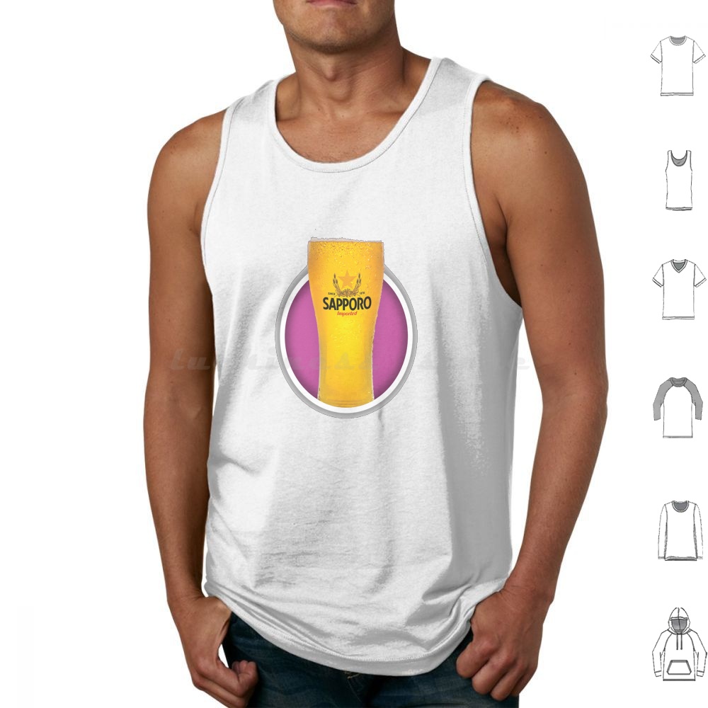 Sapporo Black Tank Tops Print  - Wine Beer Best 리뷰 및 가격