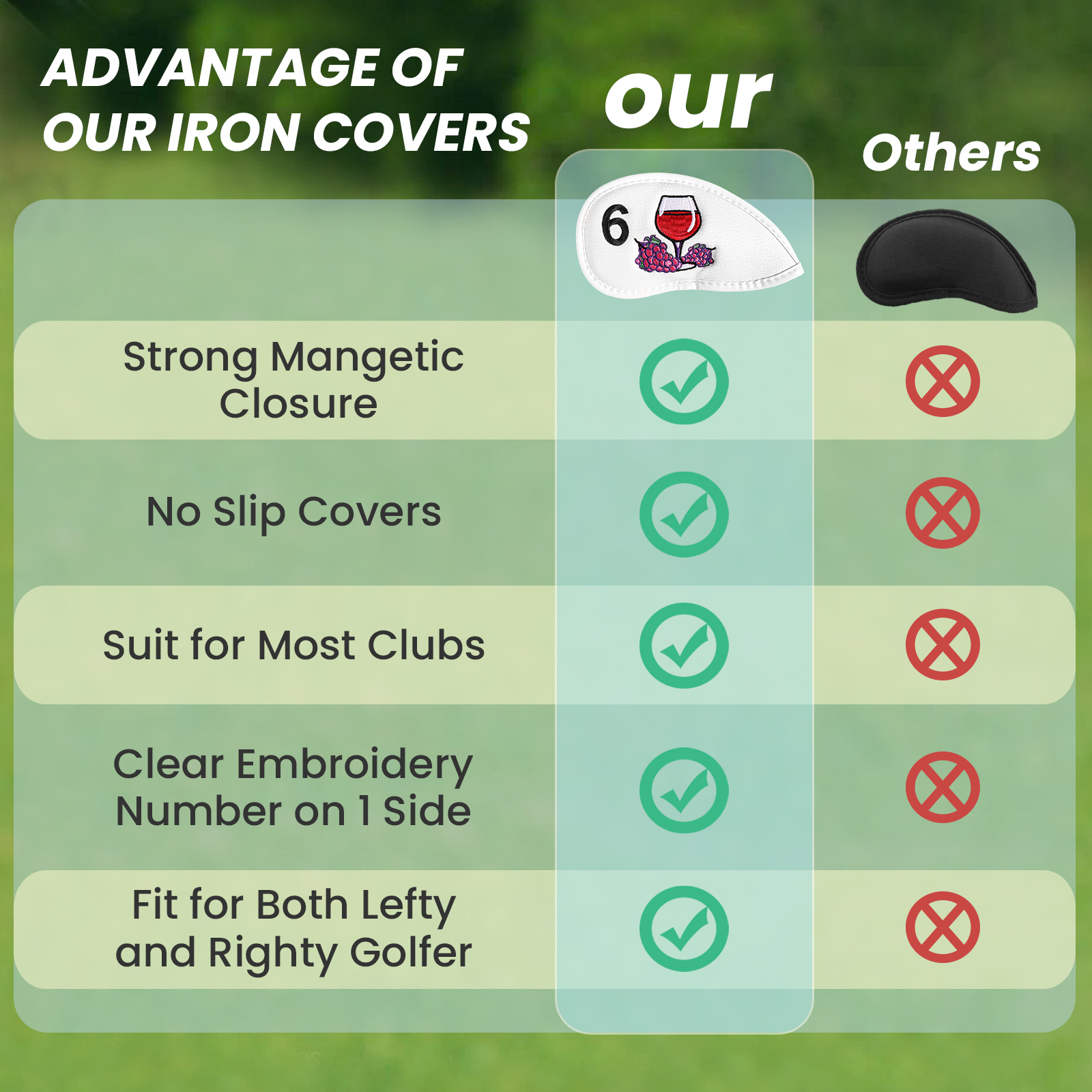 Magnetic Golf Club Head Covers - Wine & Beer Shop 리뷰 및 가격
