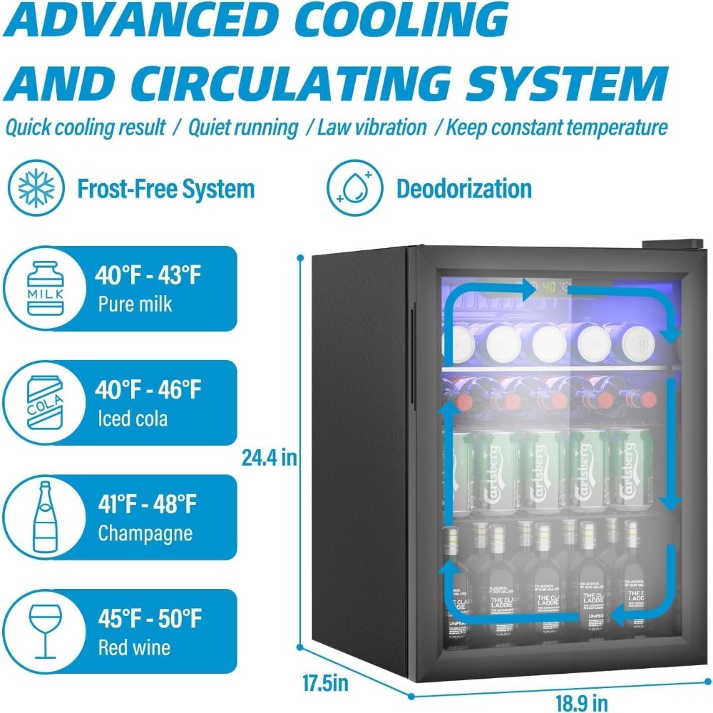 Compact Beverage Refrigerator, - Wine Beer Fridge Under Counter 리뷰 및 가격