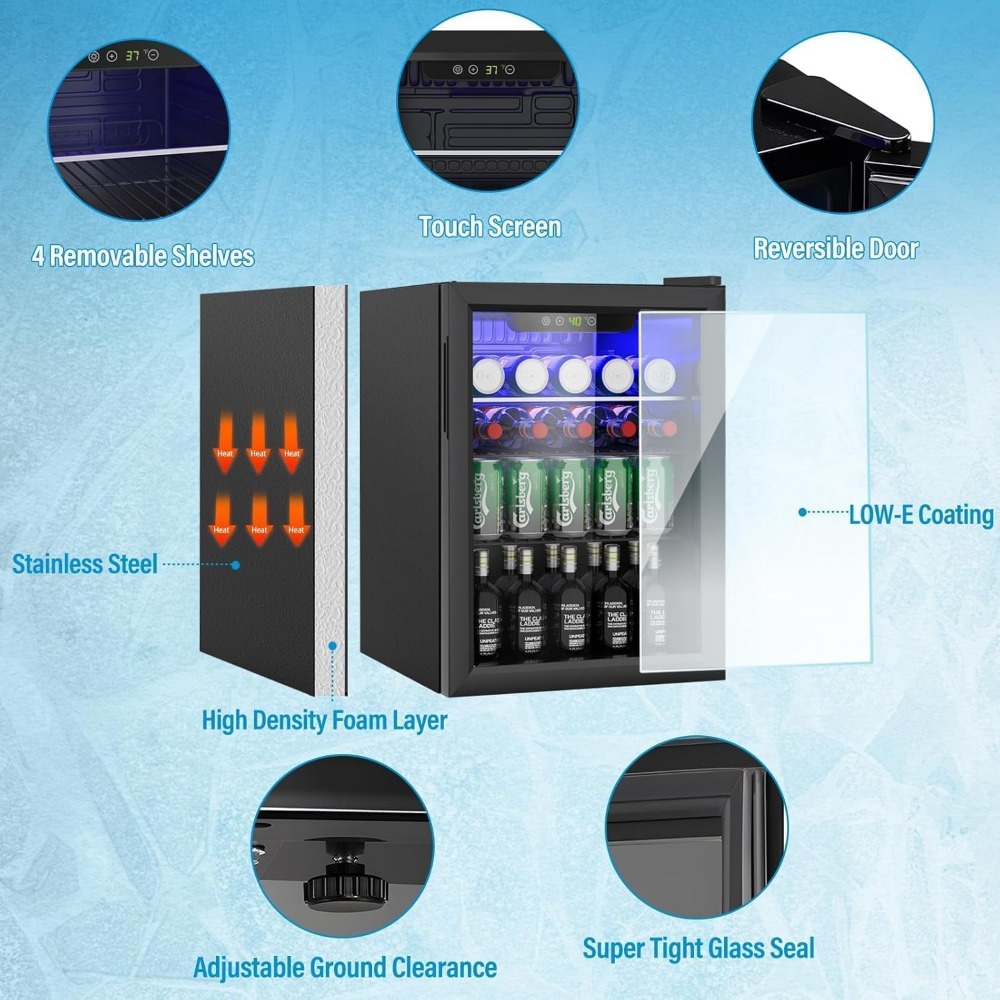 Compact Beverage Refrigerator, - Wine Beer Fridge Under Counter 리뷰 및 가격