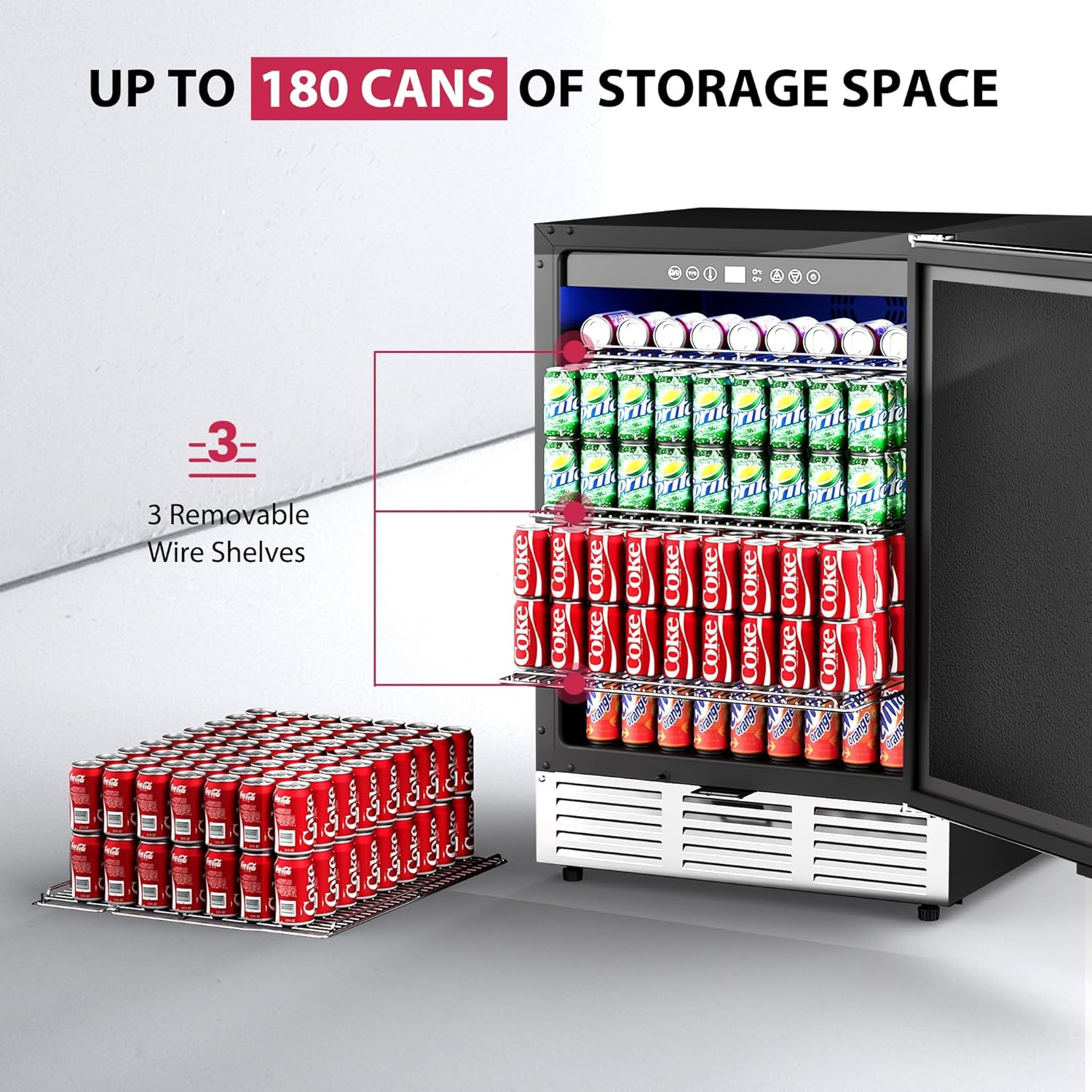 24 Inch Beverage Refrigerator  - Wine Beer Fridge Under Counter 리뷰 및 가격