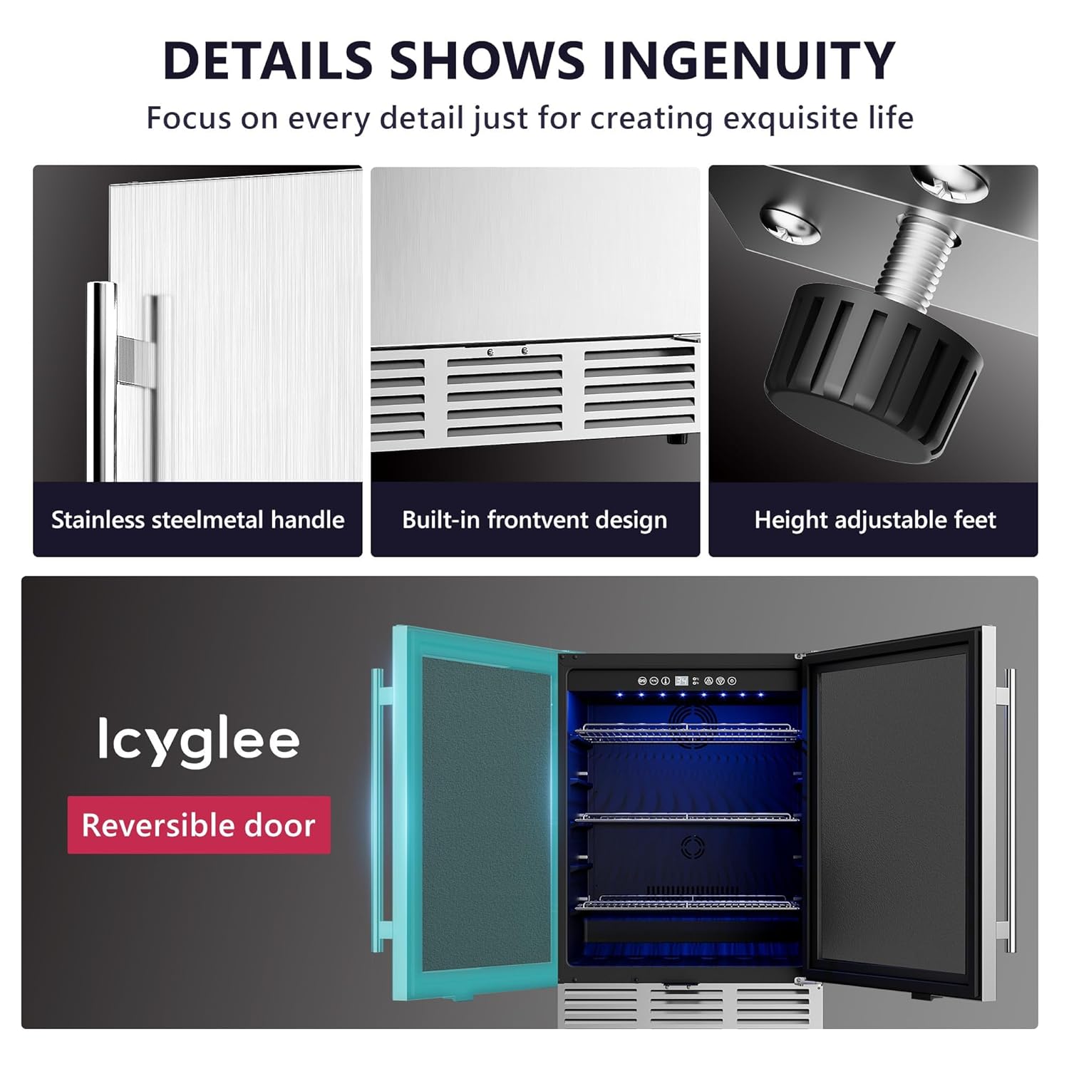 24 Inch Beverage Refrigerator  - Wine Beer Fridge Under Counter 리뷰 및 가격