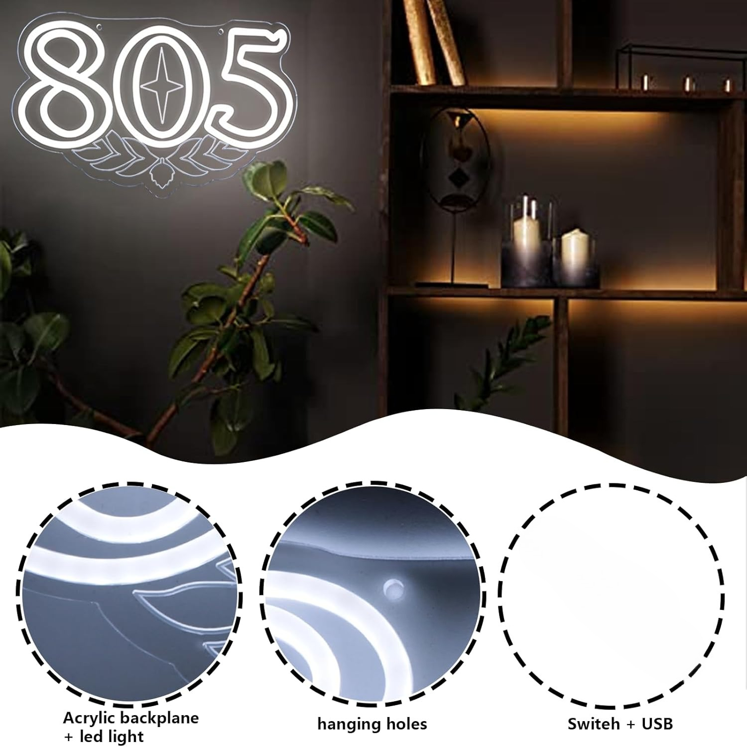 805 Neon Sign Beer Bar Art Wal - Beer & Wine Jockey Plaza Shopping 리뷰 및 가격