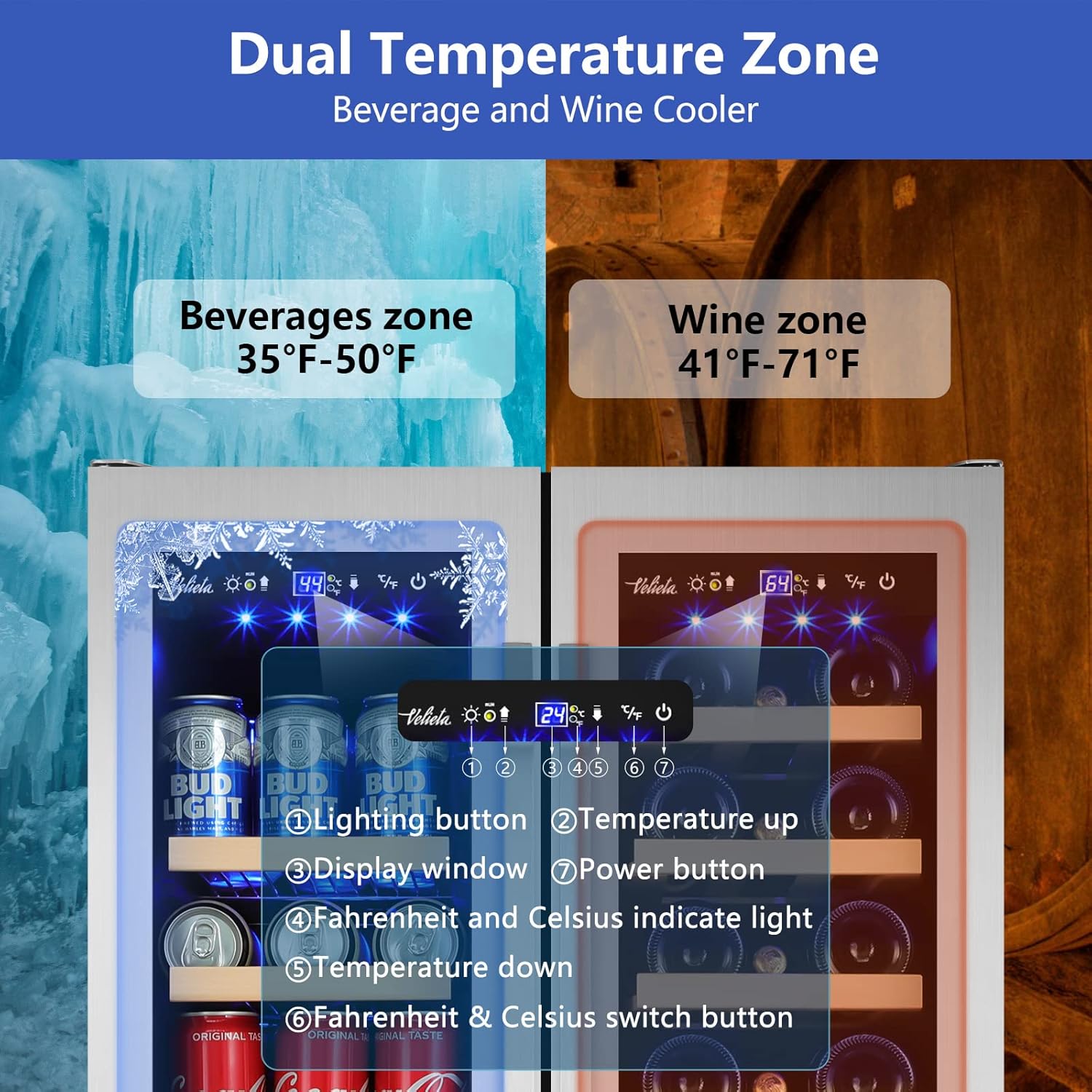 Wine and Beverage Refrigerator - Beer Wine Zone 리뷰 및 가격
