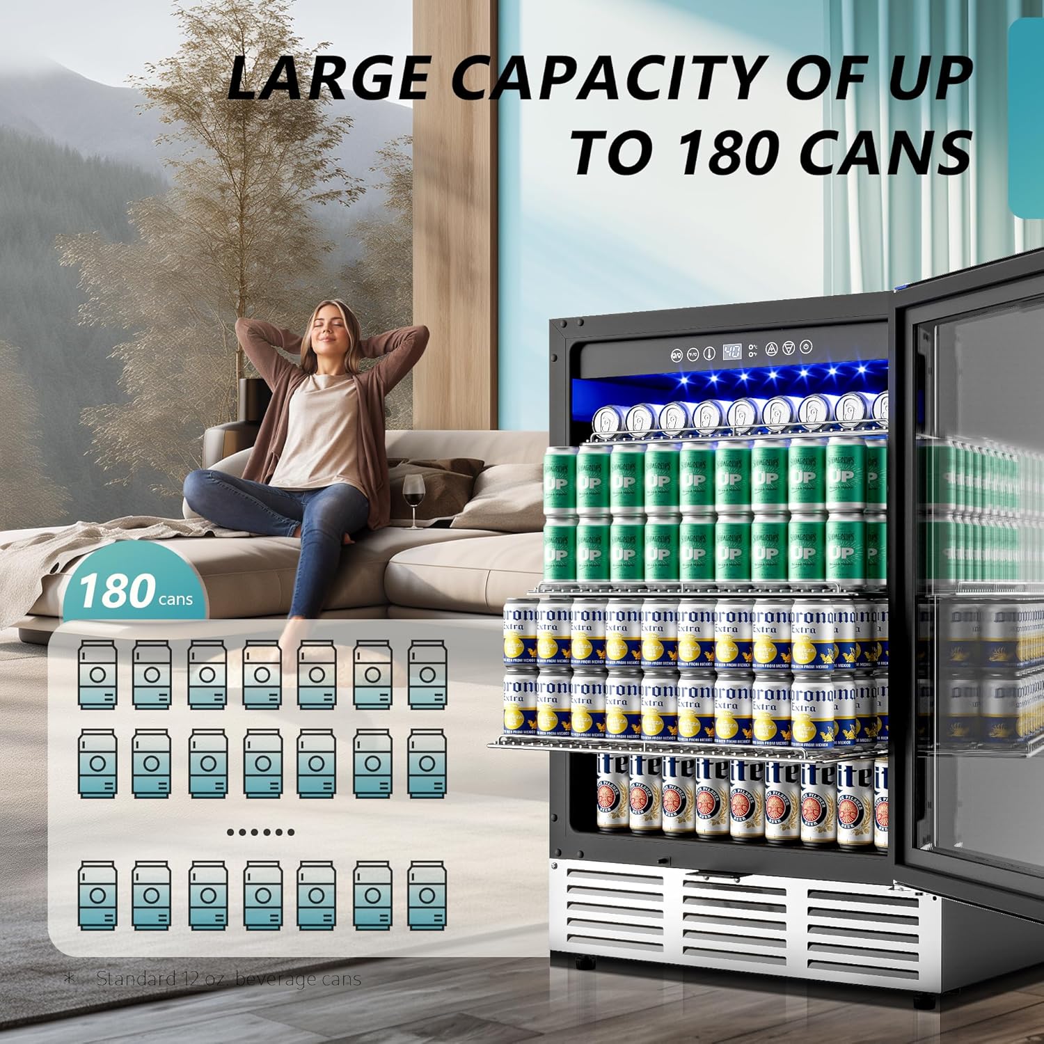 24 Inch Beverage Refrigerator, - Wine Beer Fridge Under Counter 리뷰 및 가격