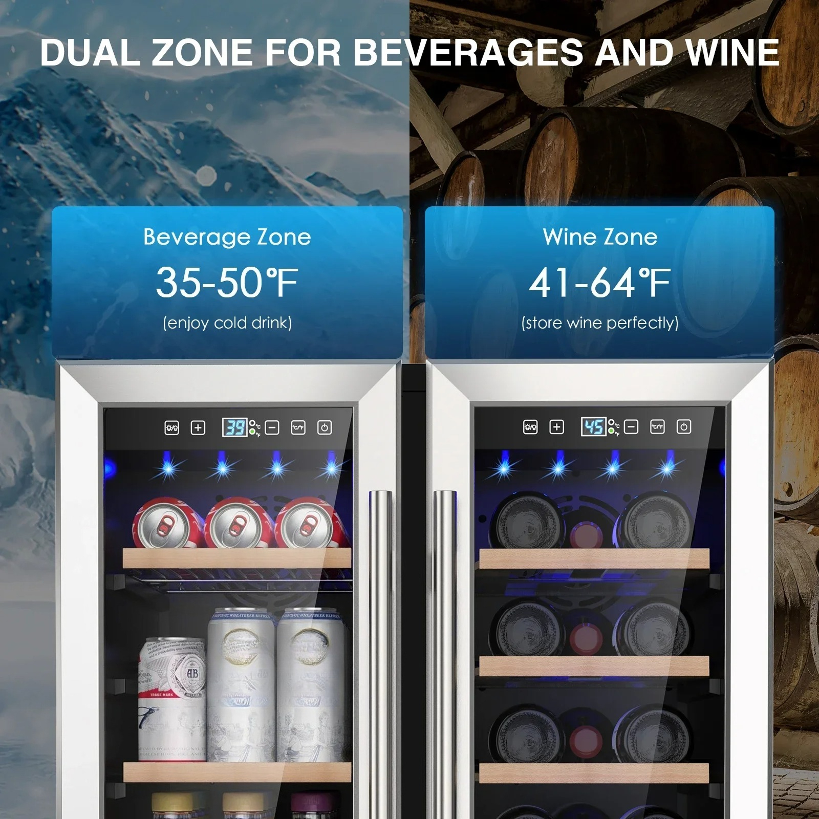 Wine and Beverage Refrigerator - Beer Wine Zone 리뷰 및 가격