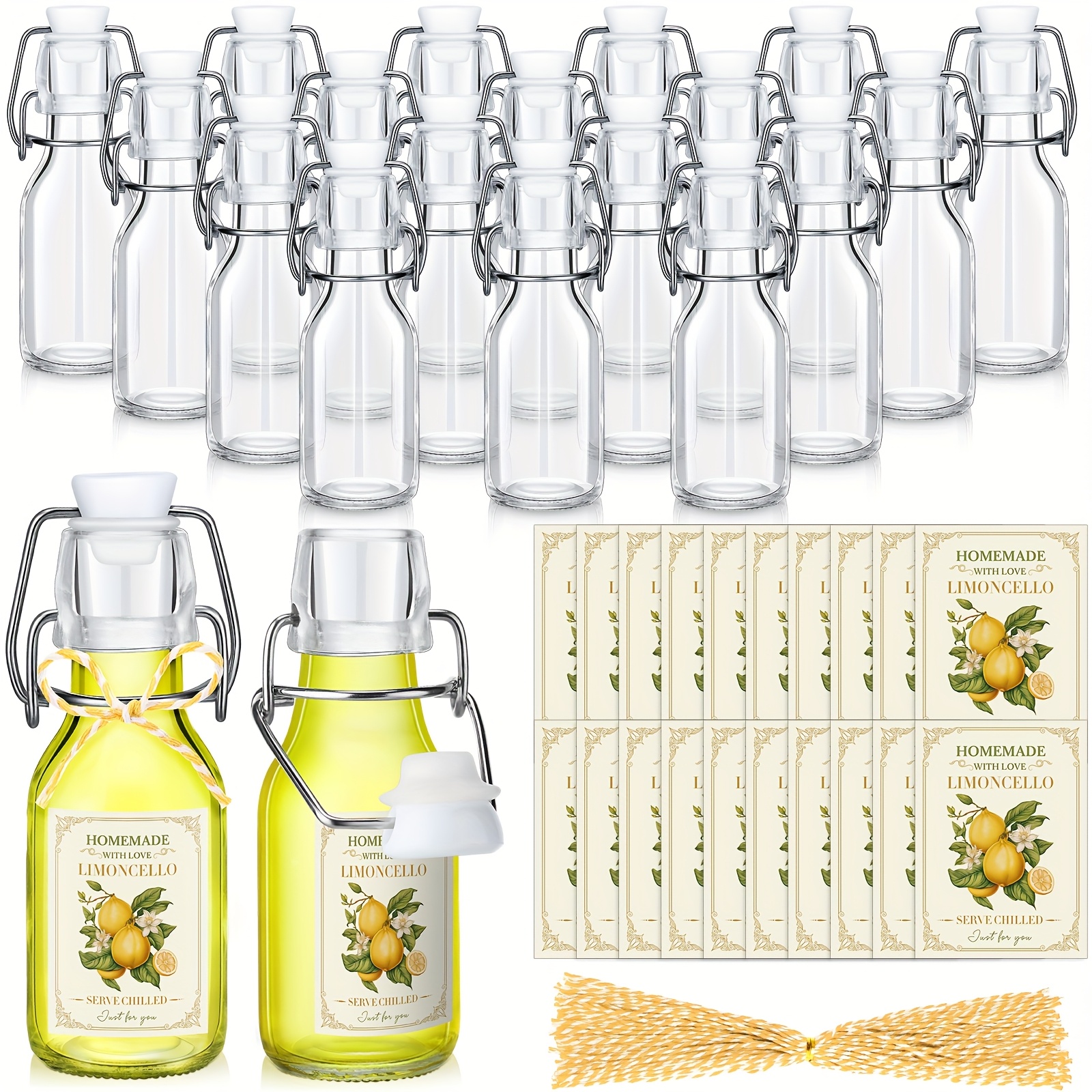 20 Sets (Bottles & Lids) 4oz C - Beer & Wine Jockey Plaza Shopping 리뷰 및 가격