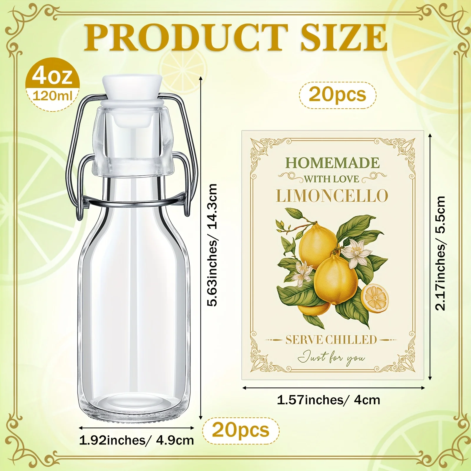 20 Sets (Bottles & Lids) 4oz C - Beer & Wine Jockey Plaza Shopping 리뷰 및 가격