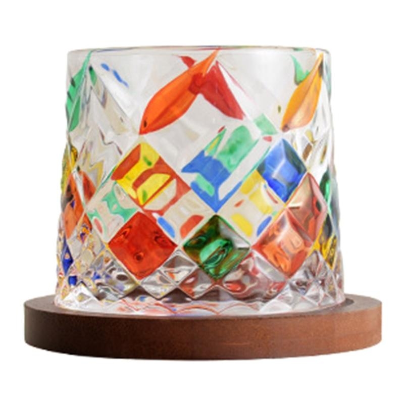 Rotatable Tumbler Glass Cup wi - Wine Beer Best 리뷰 및 가격