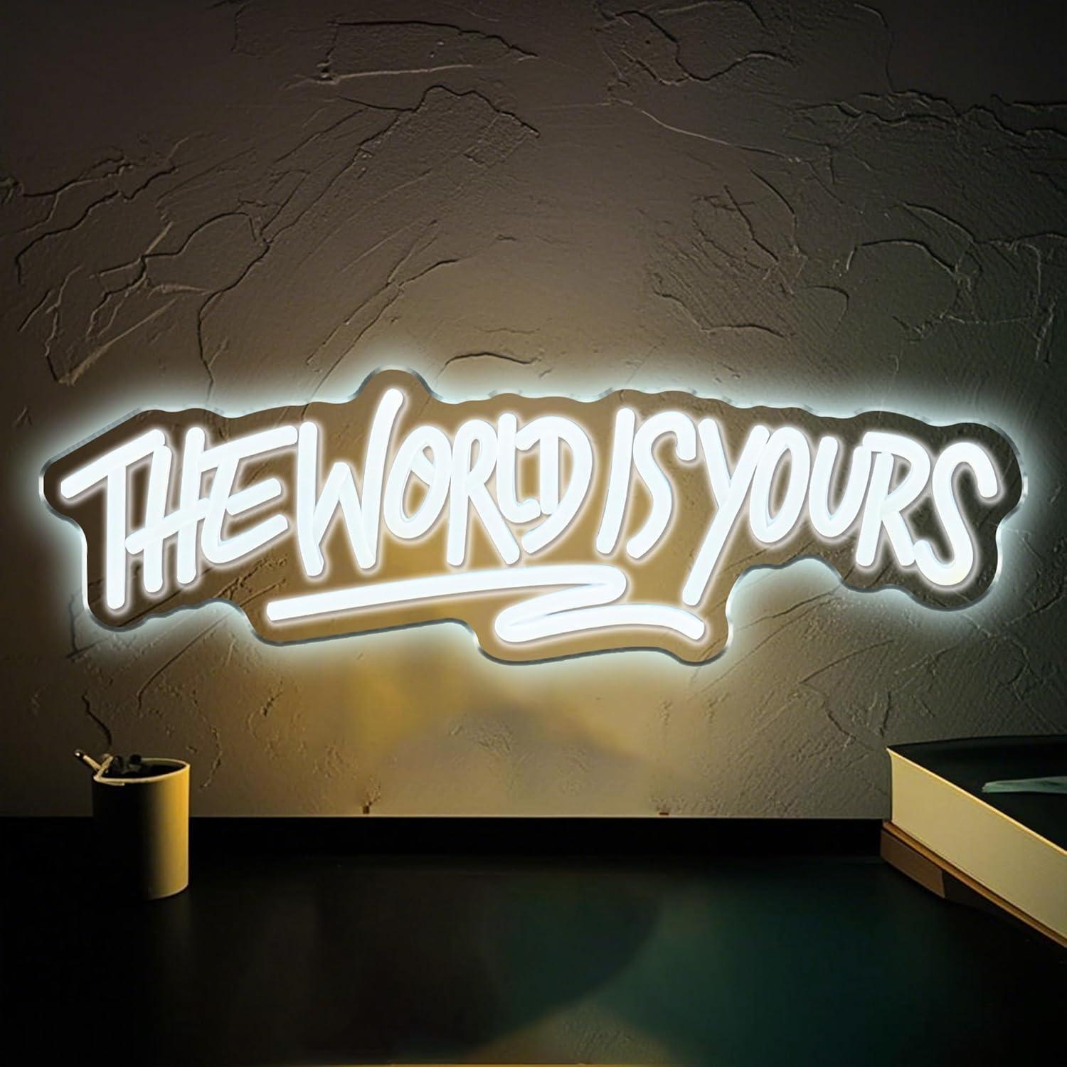 The World is Yours Neon Sign U - Beer & Wine Jockey Plaza Shopping 리뷰 및 가격