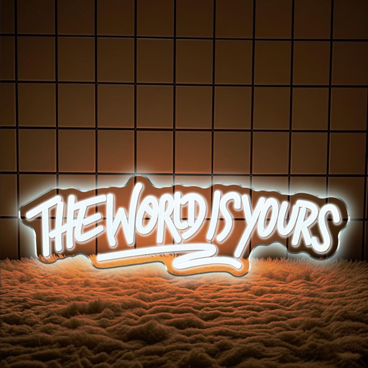 The World is Yours Neon Sign U - Beer & Wine Jockey Plaza Shopping 리뷰 및 가격