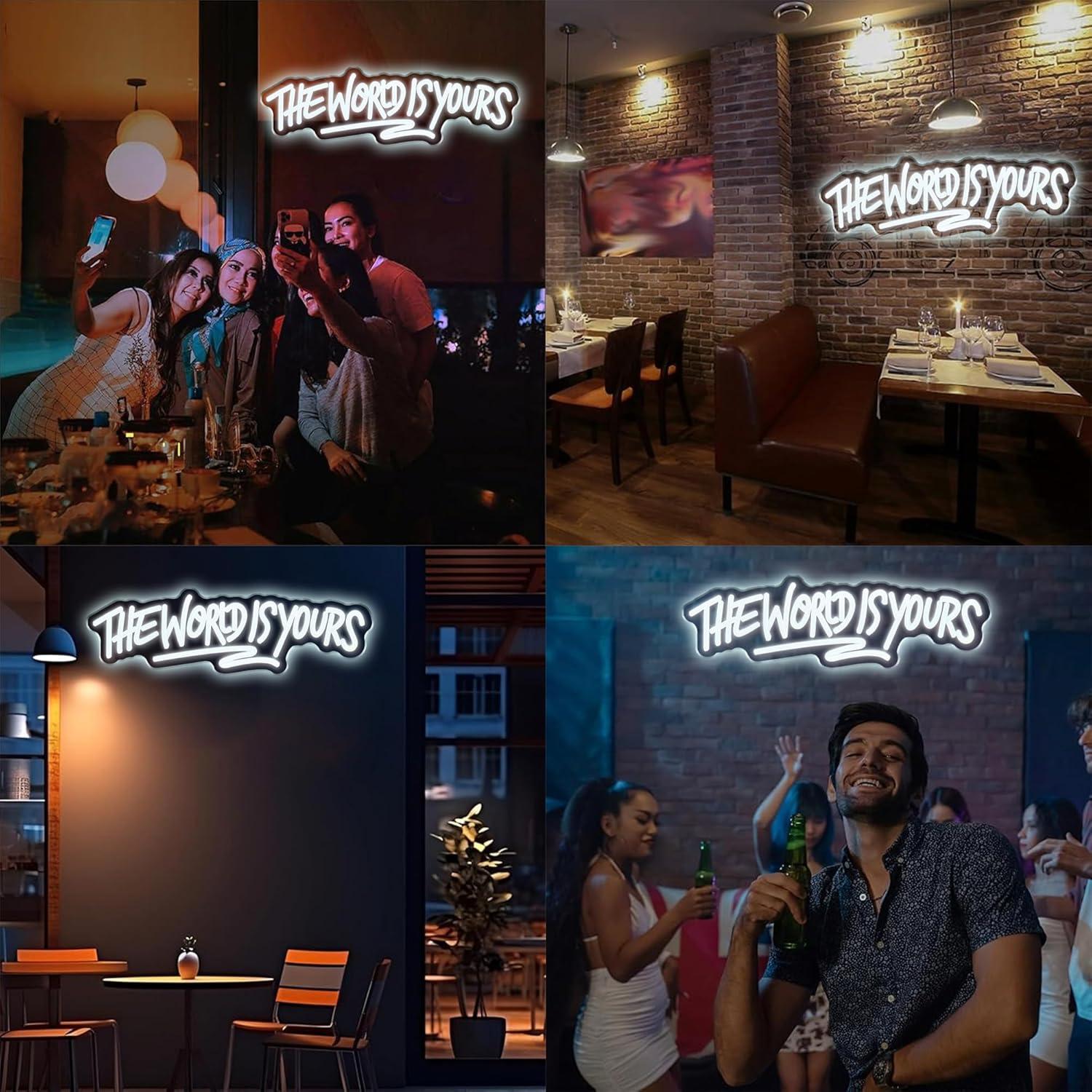 The World is Yours Neon Sign U - Beer & Wine Jockey Plaza Shopping 리뷰 및 가격