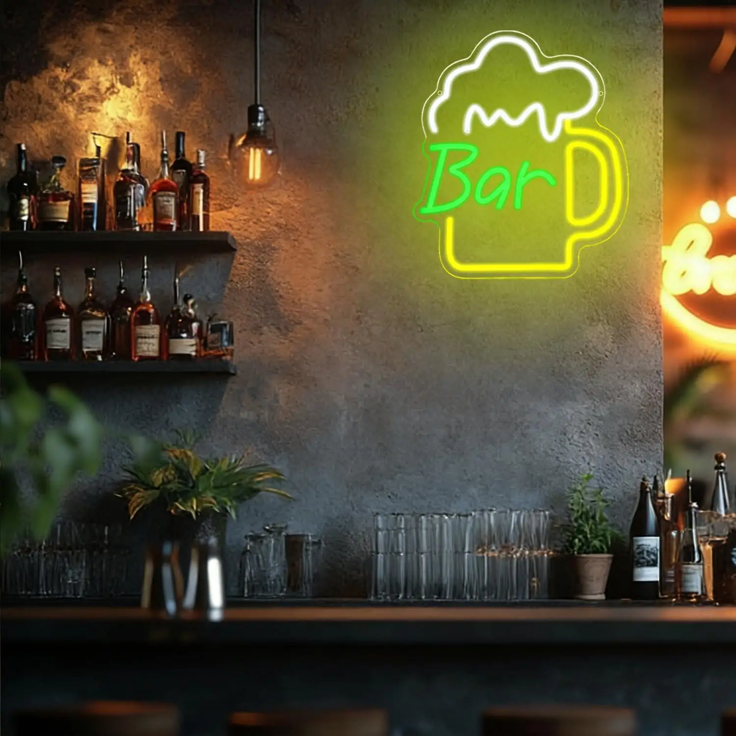 Beer Bar Neon Sign USB Dimmabl - Beer & Wine Jockey Plaza Shopping 리뷰 및 가격