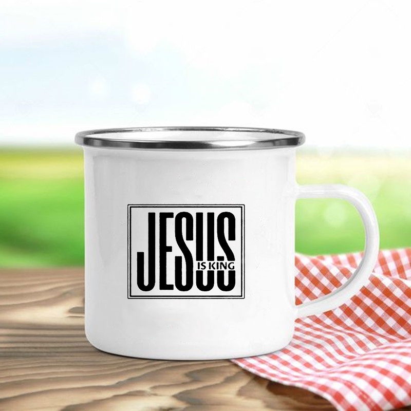 Jesus Is God Print Enamel Mugs - Wine Beer Best 리뷰 및 가격