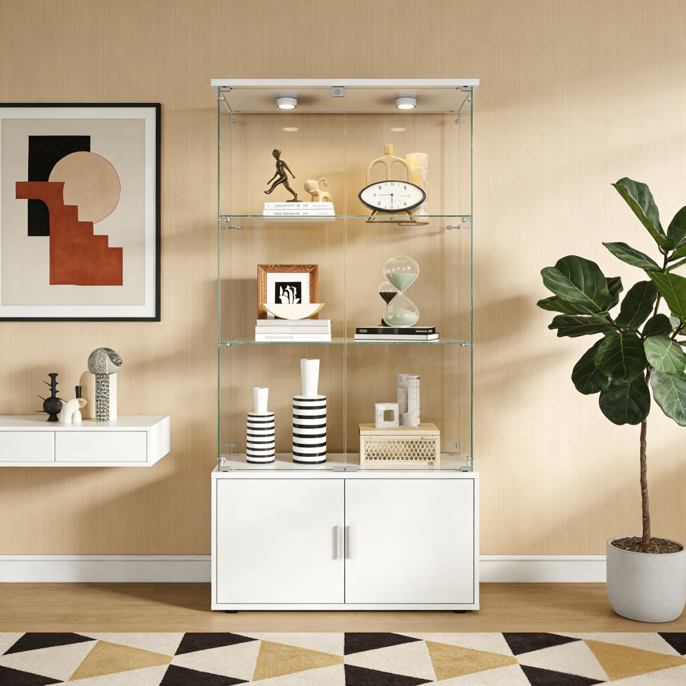 White Double-door 4-Layer Stor - Wine & Beer Shop 리뷰 및 가격