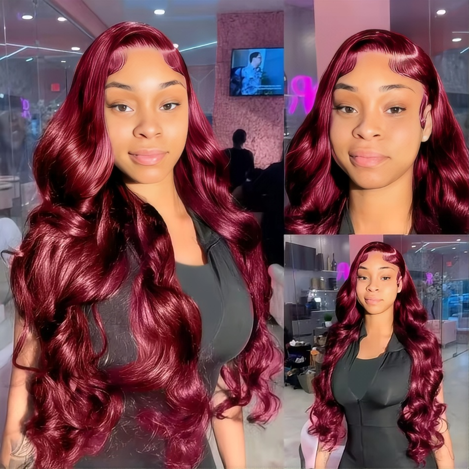 99j Burgundy Lace Front Wig Hu - Wine & Beer Shop 리뷰 및 가격