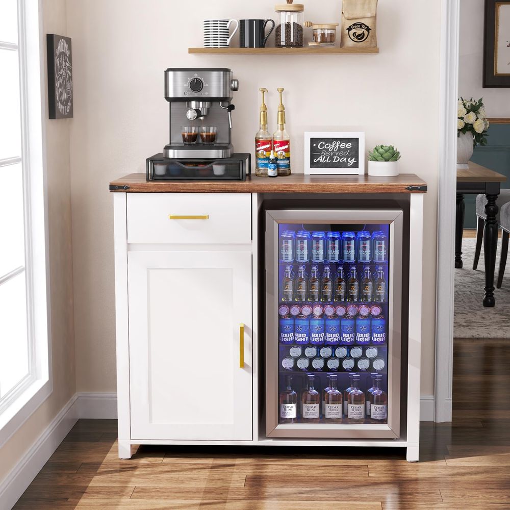 Coffee Bar with Mini Fridge Sp - Wine & Beer Shop 리뷰 및 가격